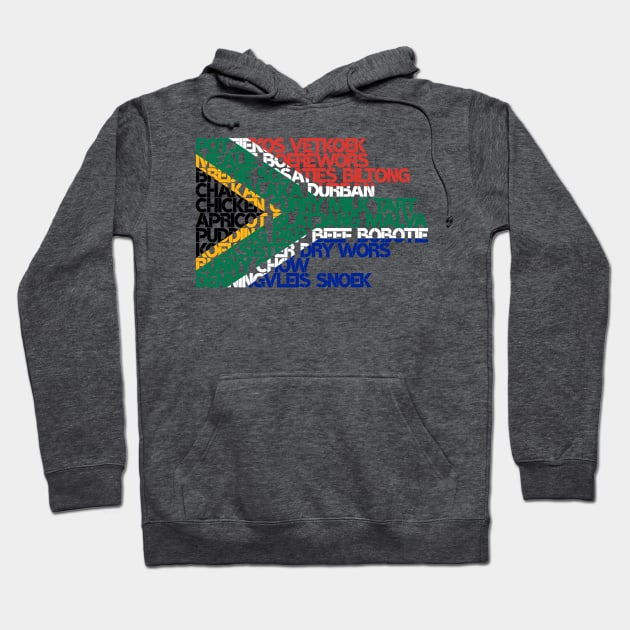 South Africa Food Map Hoodie by BraaiNinja